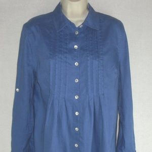 TYLER BOE shirt sz 4 100% Linen Tunic top Loose